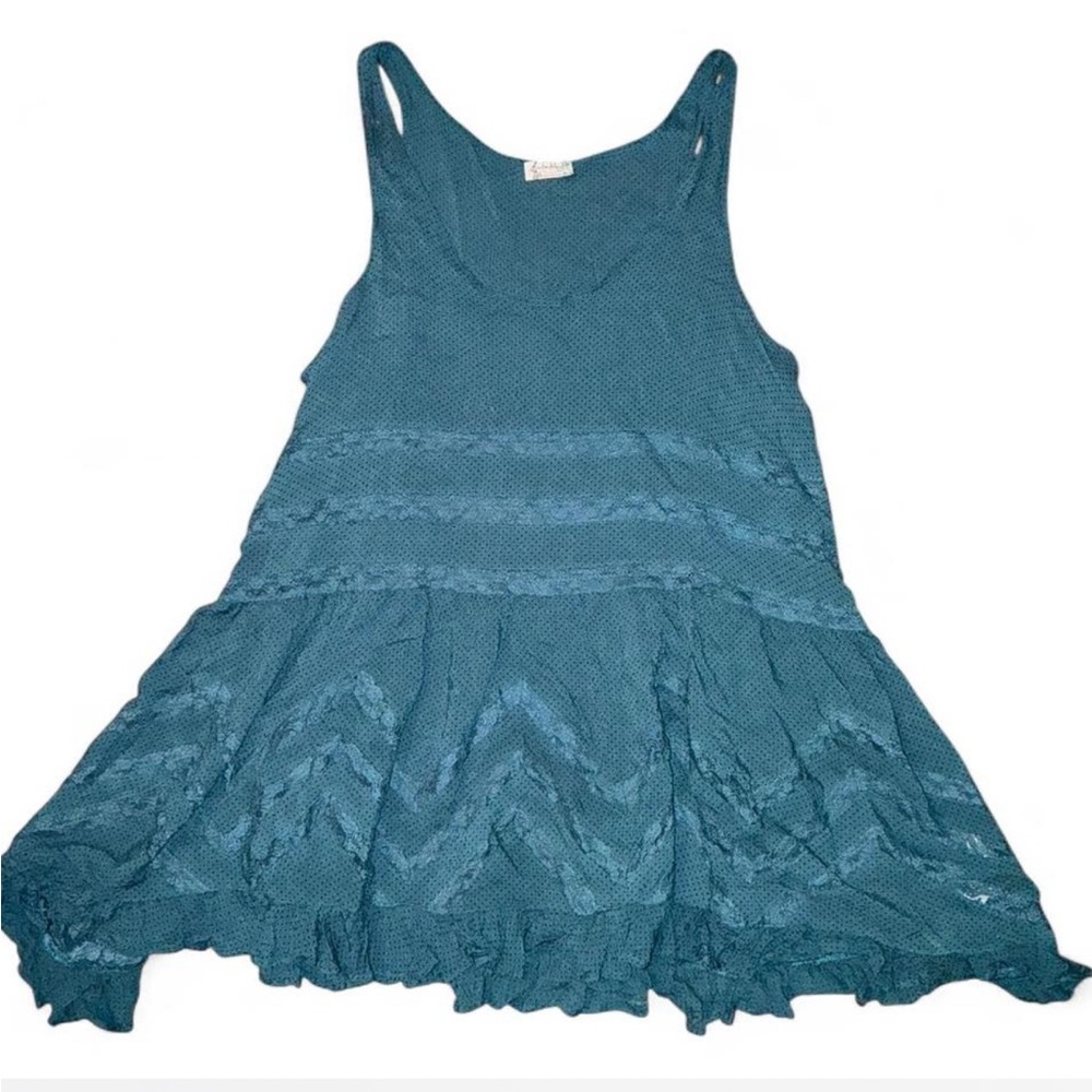 Free People Voile Trapeze Slip Deep Turquoise